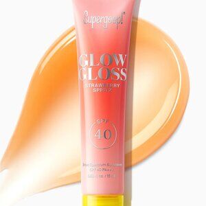 NEW IN BOX Supergoop! Glow Gloss SPF 40 Lip Balm in Strawberry Spritz